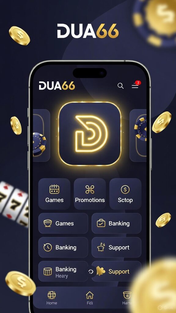 Infographic illustrating the four main benefits of the DUA66 app: High Performance, Simplicity, Time-Saving, and a User-Friendly design.