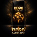 BB98 Game APK interface displayed on a modern smartphone with gold casino theme and dark luxury background