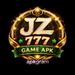 JZ777 Game APK logo with premium gold casino design and apkgram branding for Android earning app